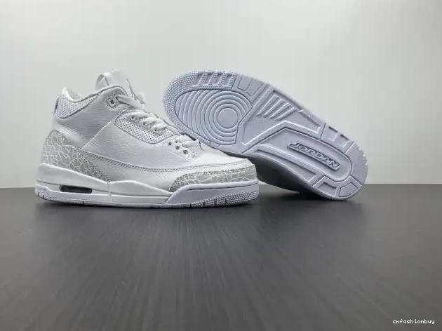 'Triple Air Jordan PS 429487-111 3 Retro White' 0613